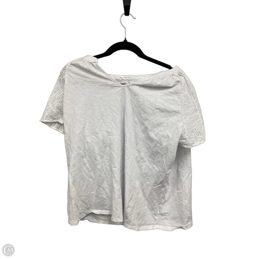 Top Short Sleeve By Time And Tru In White, Size: 3x