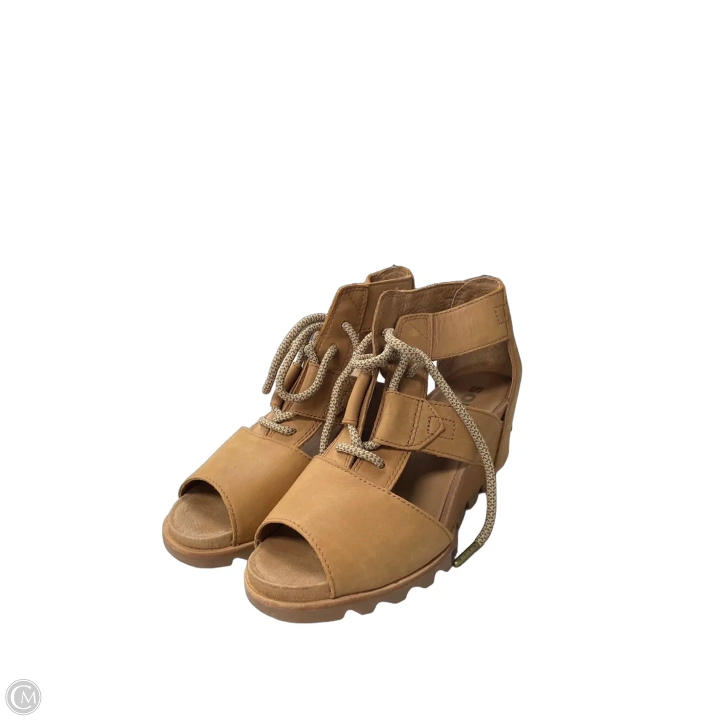 Sandals Heels Wedge By Sorel In Brown, Size: 9.5