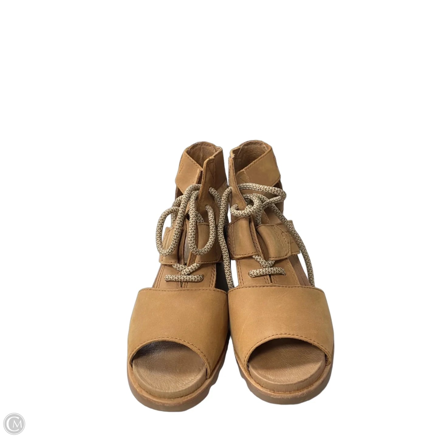 Sandals Heels Wedge By Sorel In Brown, Size: 9.5