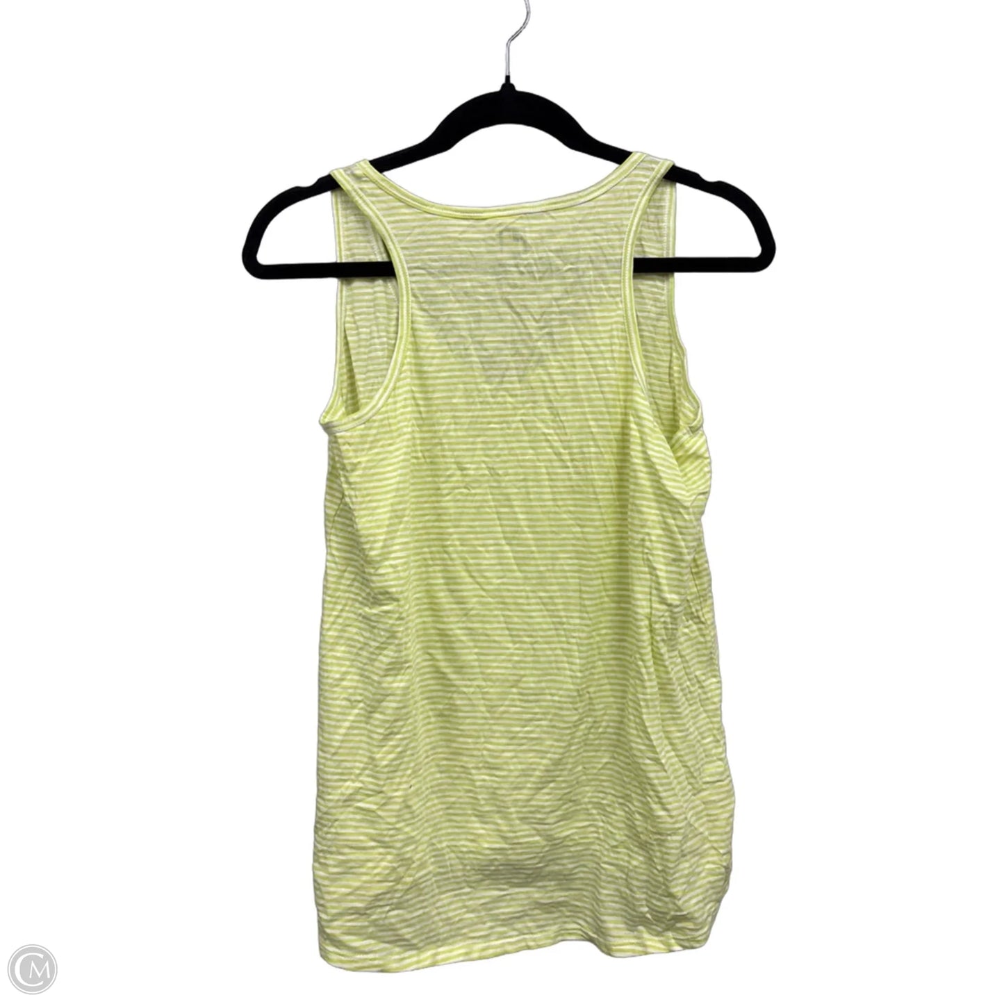 Top Sleeveless By Jcp In Green & White, Size: L