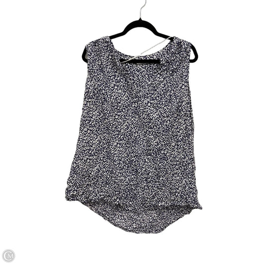 Top Sleeveless By Dalia In Blue & White, Size: 1x