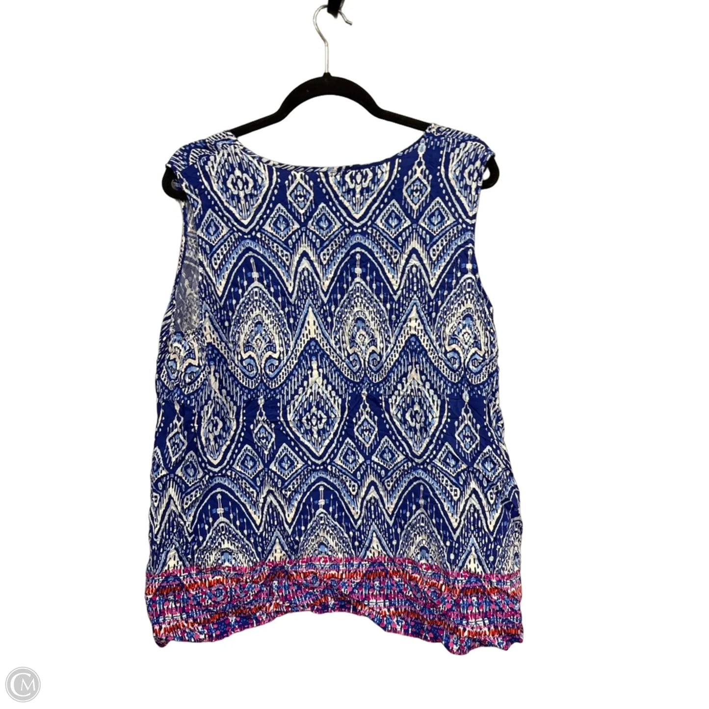 Top Sleeveless By Ruby Rd In Blue, Size: 1x