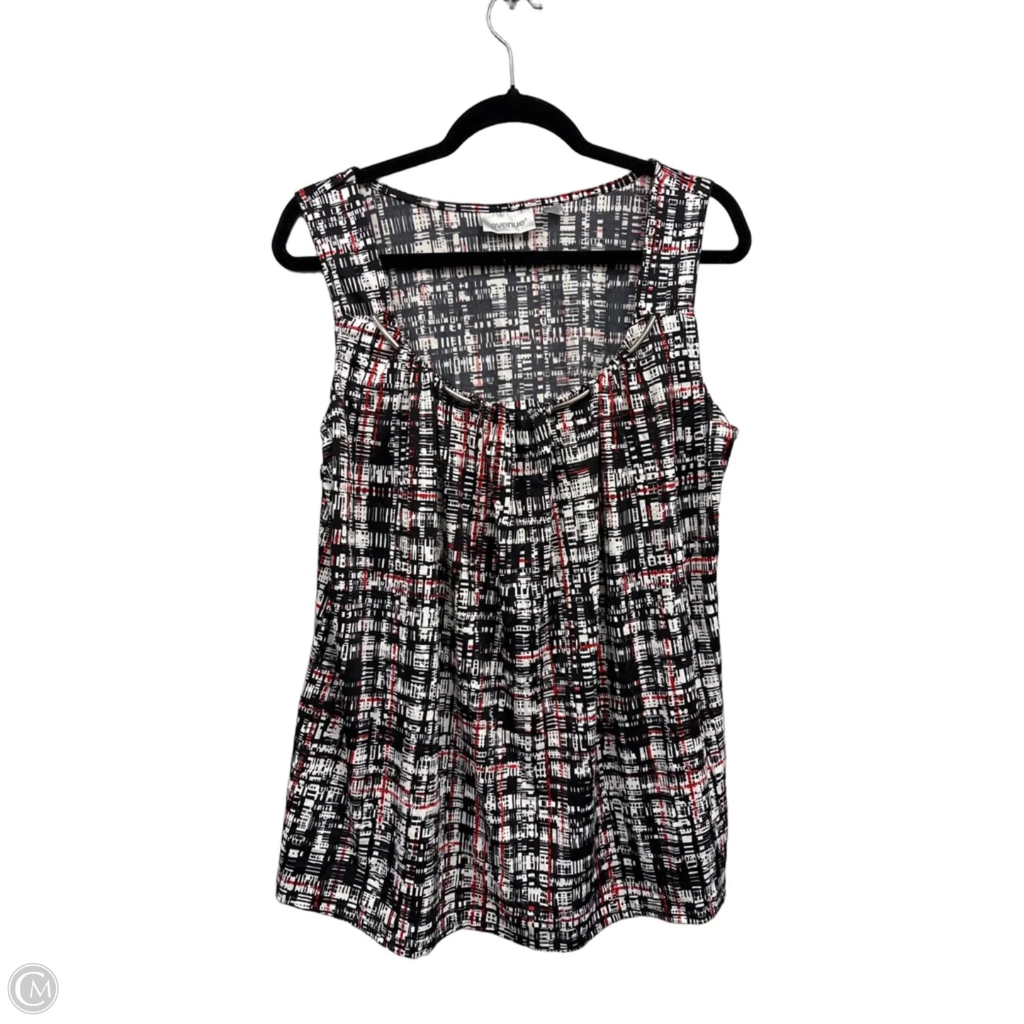 Top Sleeveless By Avenue In Black & White, Size: Xl
