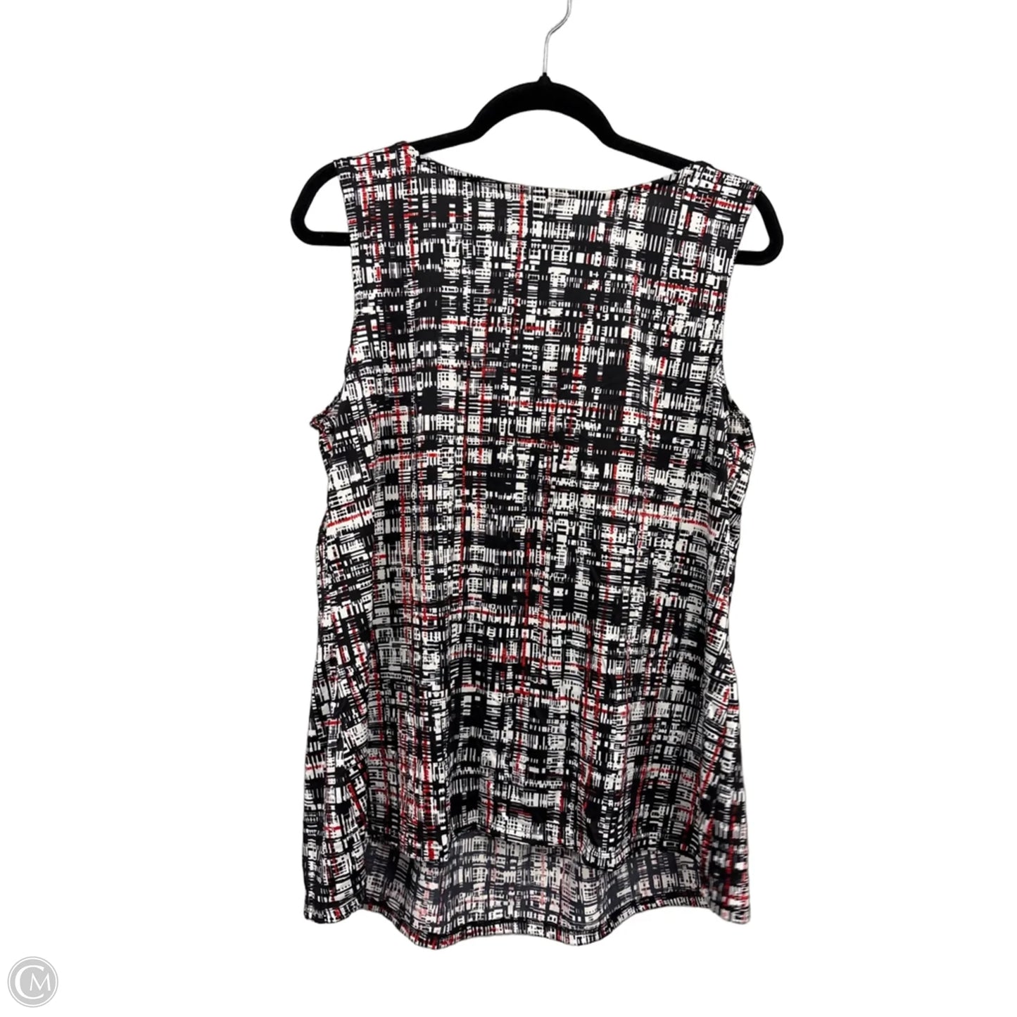 Top Sleeveless By Avenue In Black & White, Size: Xl