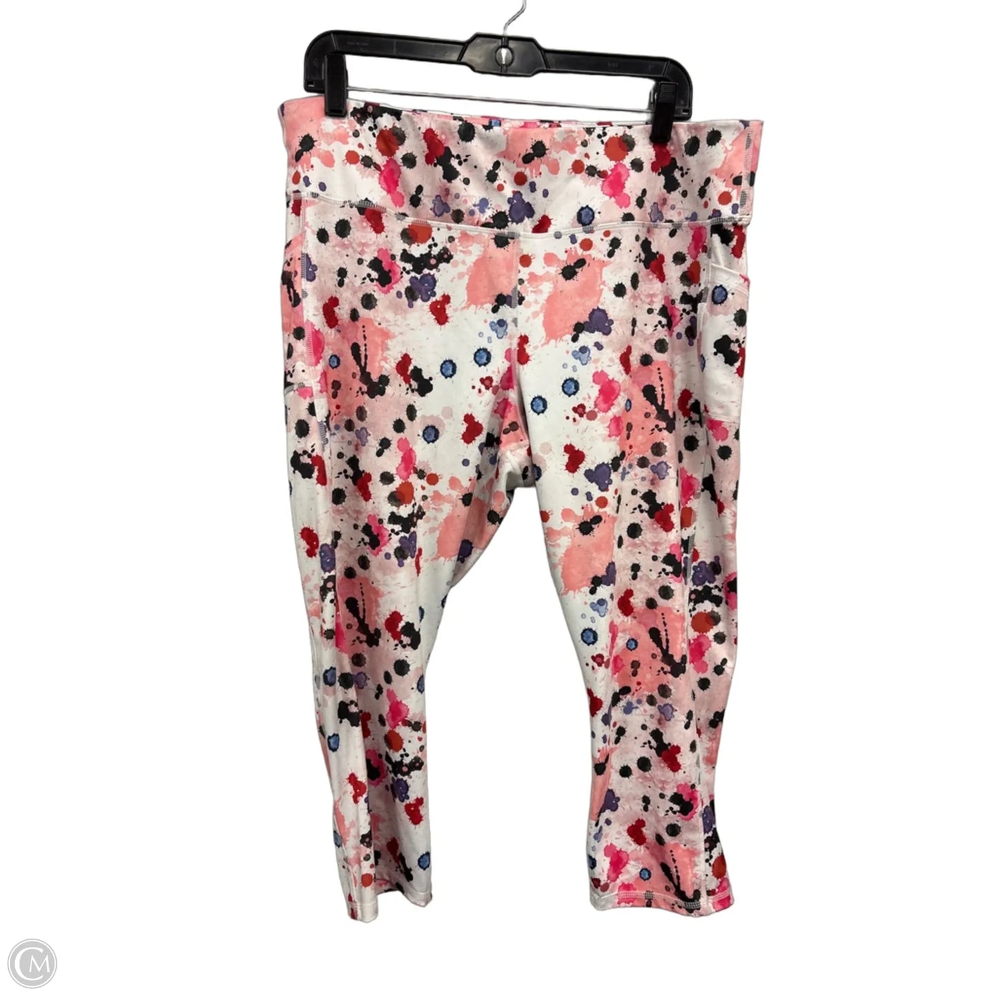 Athletic Leggings Capris By Legend In Pink & White, Size: 3x