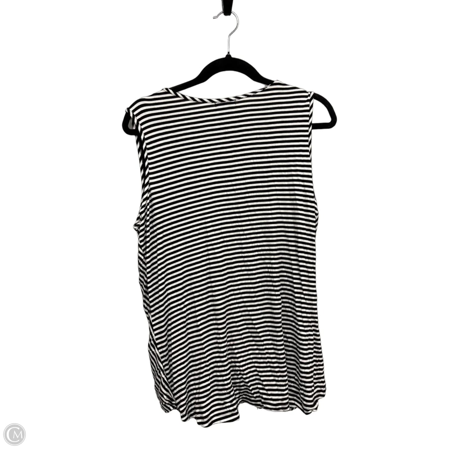 Top Sleeveless By New Directions In Black & White, Size: 1x