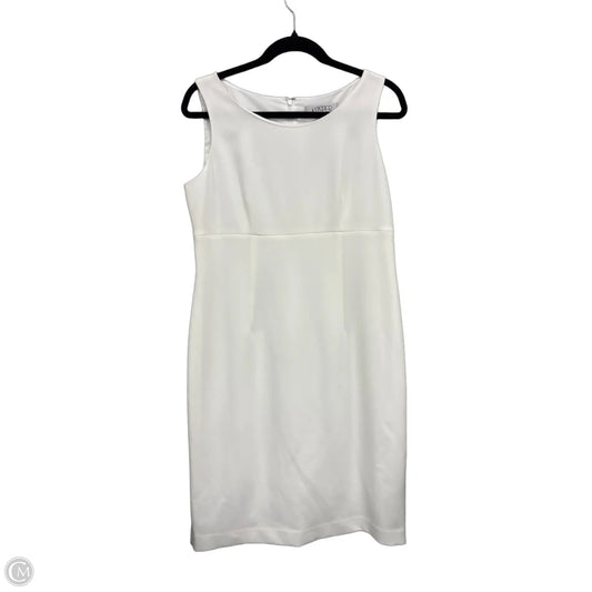 Dress Casual Midi By Kasper In Ivory, Size: 8