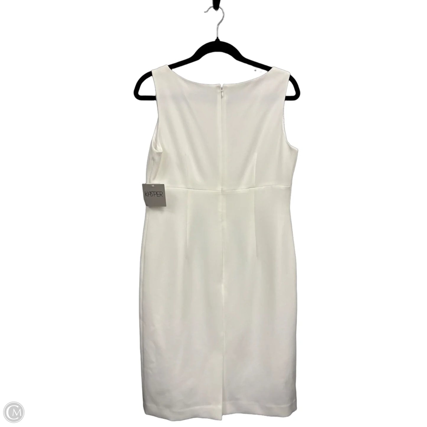 Dress Casual Midi By Kasper In Ivory, Size: 8