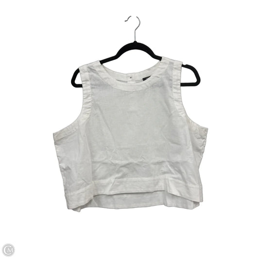 Top Sleeveless By Express In White, Size: Xl