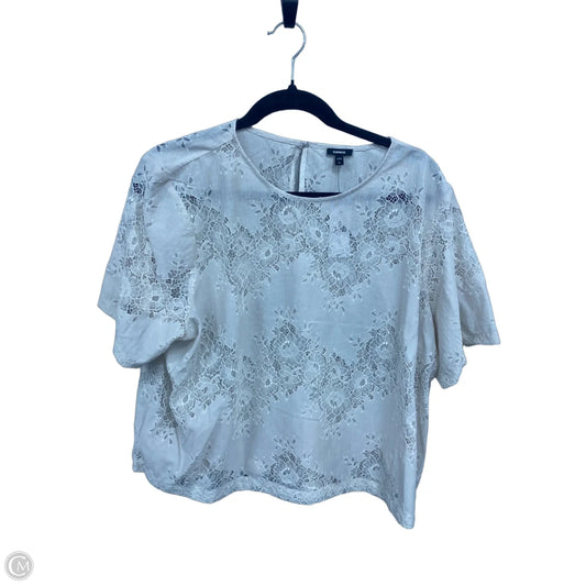 Top Short Sleeve By Express In Beige, Size: Xl