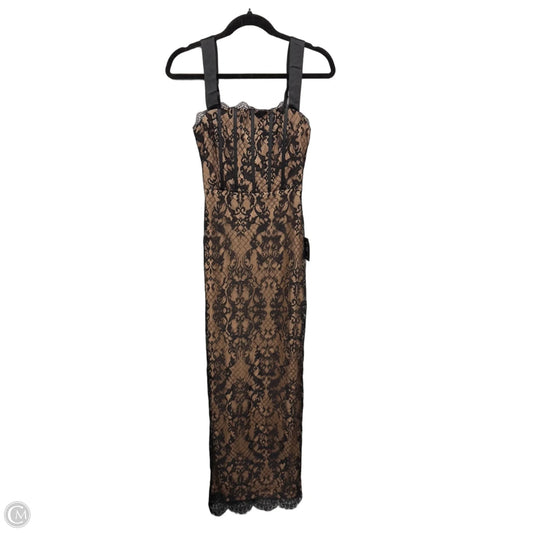 Dress Party Long By Lulus In Black & Cream, Size: Xs
