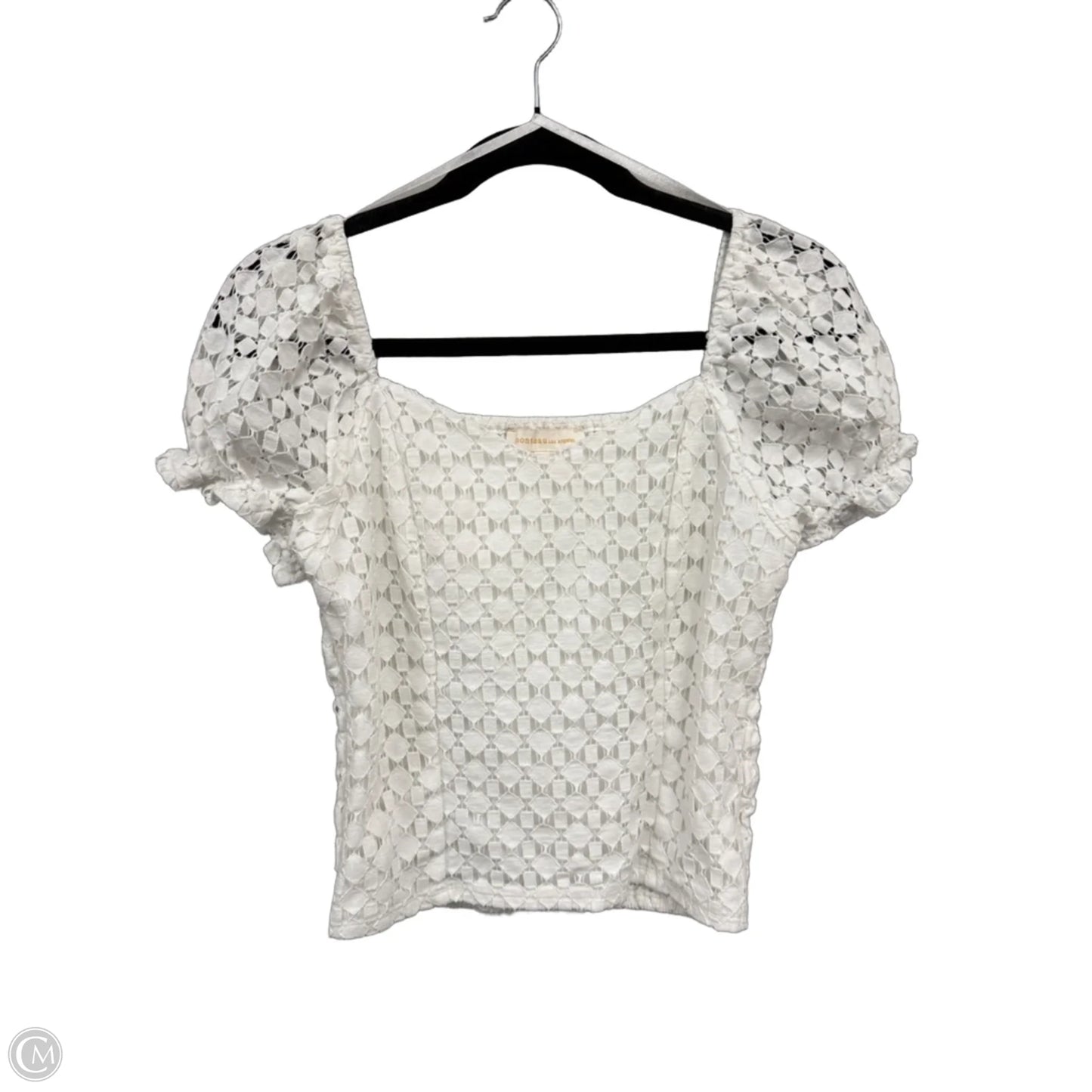 Top Short Sleeve By Monteau In White, Size: L