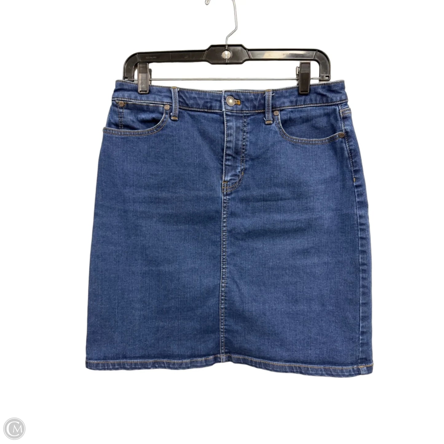 Skirt Midi By Talbots In Blue Denim, Size: 6