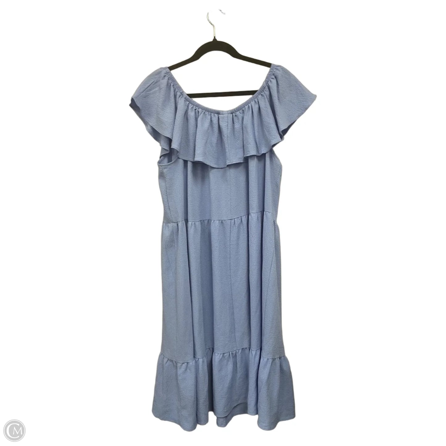 Dress Casual Midi By Clothes Mentor In Blue, Size: Xl