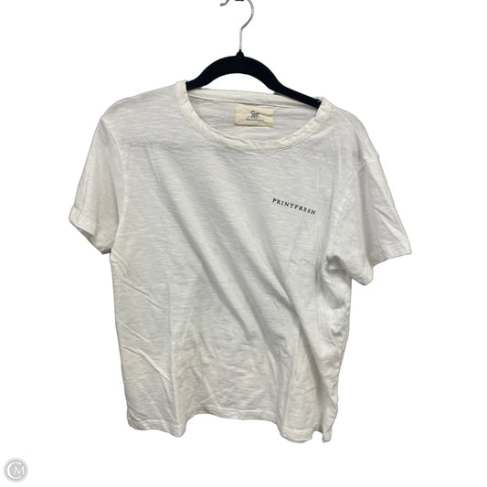 Top Short Sleeve Basic By Printfresh In White, Size: S