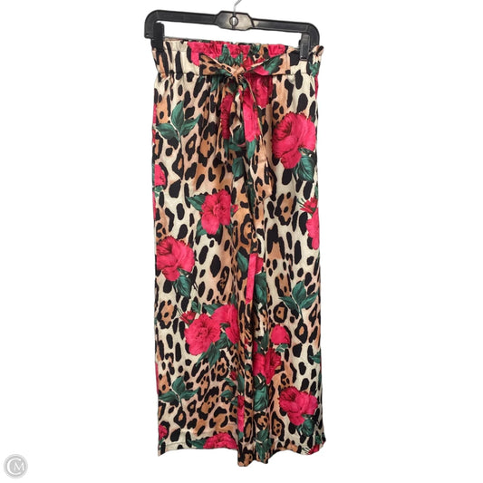 Pants Wide Leg By Clothes Mentor In Pink & Tan, Size: M