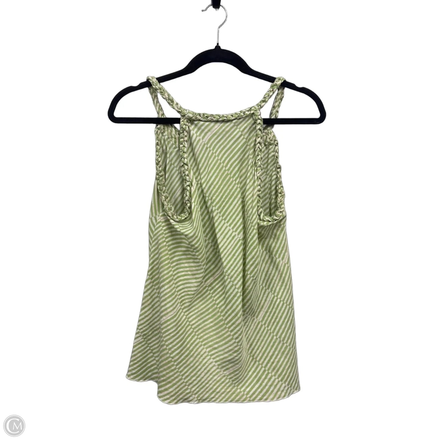 Top Sleeveless By Banana Republic In Green & Tan, Size: M