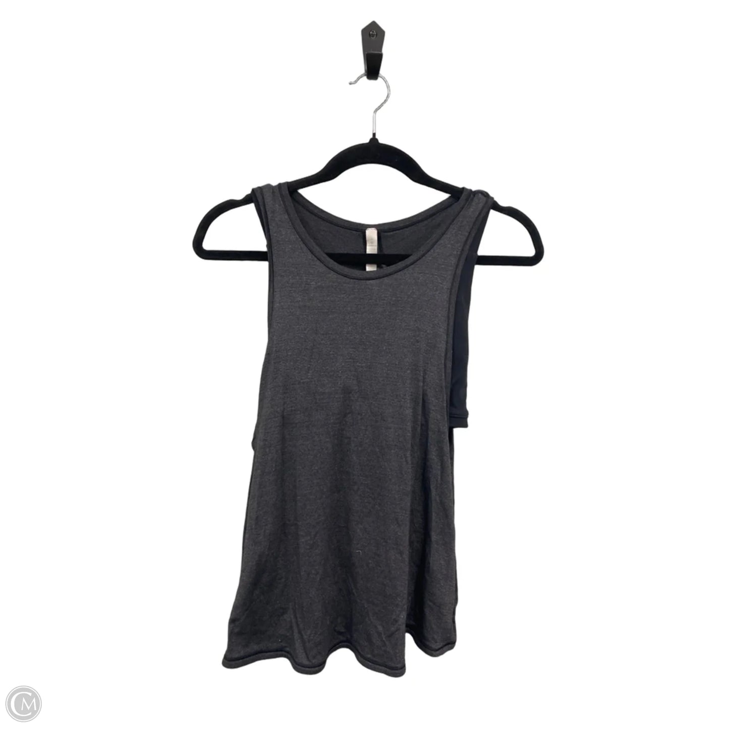 Athletic Tank Top By Lululemon In Black & Grey, Size: 8