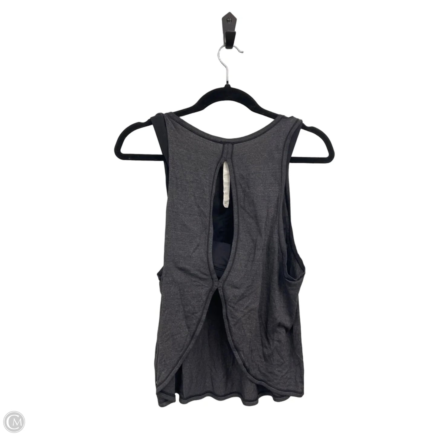 Athletic Tank Top By Lululemon In Black & Grey, Size: 8