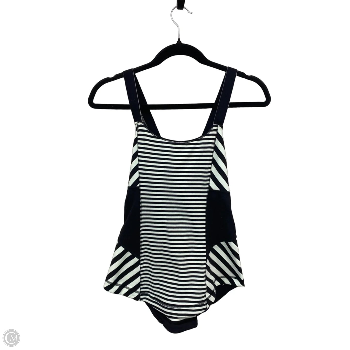 Athletic Tank Top By Lululemon In Black & Green, Size: 8