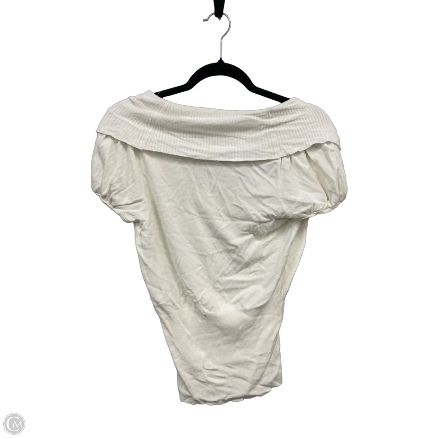 Top Short Sleeve By Express In Cream, Size: S