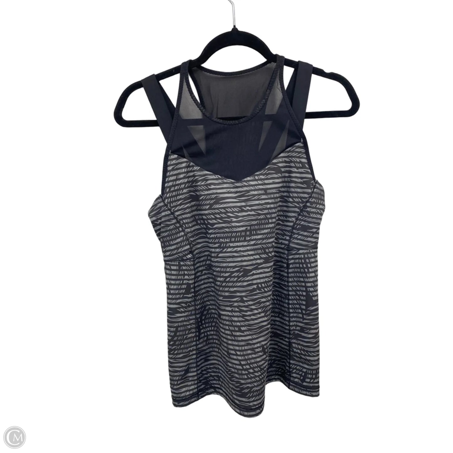 Athletic Tank Top By Lululemon In Black & Grey, Size: 8