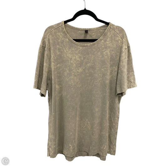 Athletic Top Short Sleeve By Lululemon In Green, Size: Xl