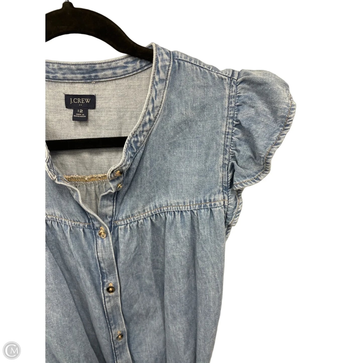 Dress Casual Midi By J. Crew In Blue Denim, Size: 12