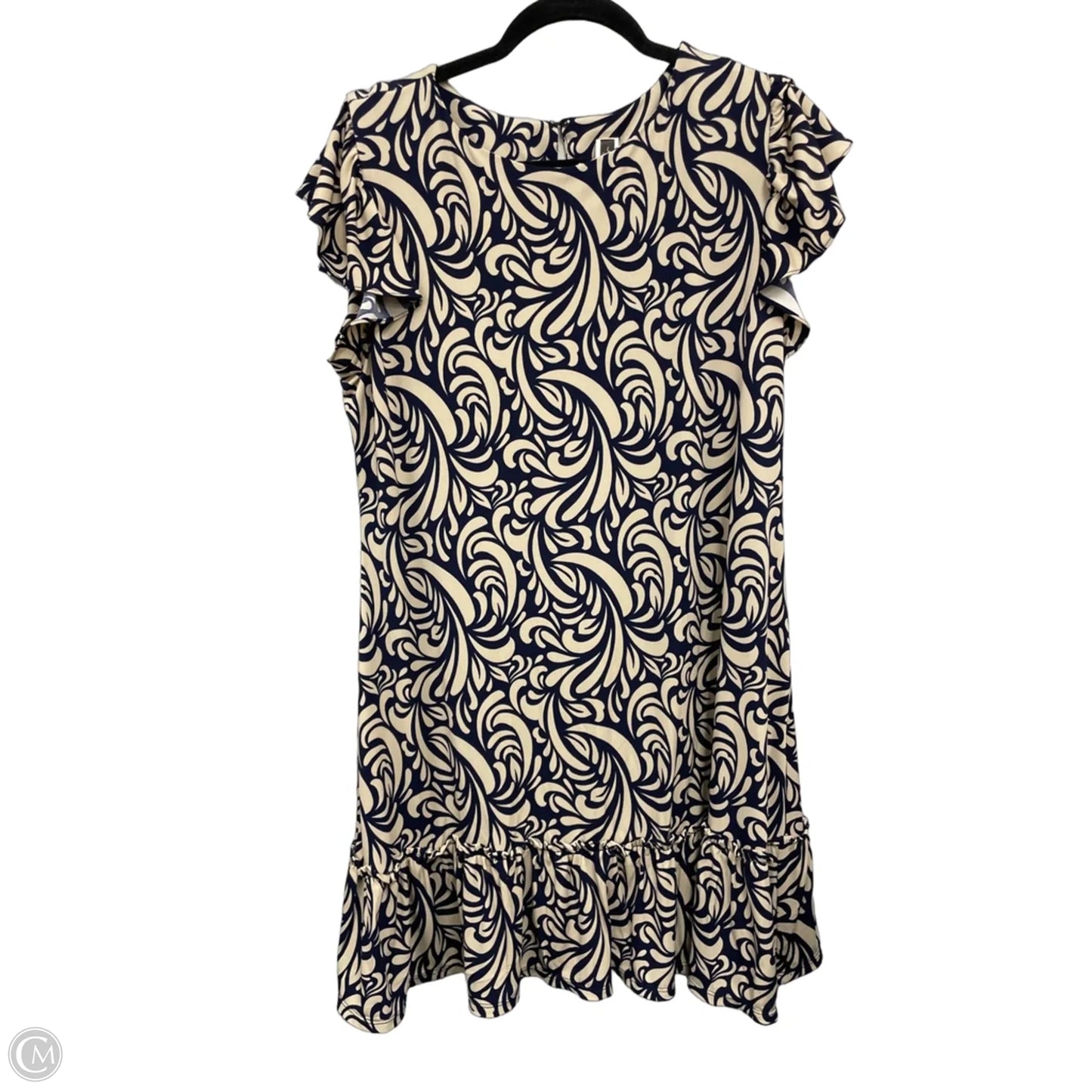 Dress Casual Short By Julian Taylor In Blue & Tan, Size: Xl