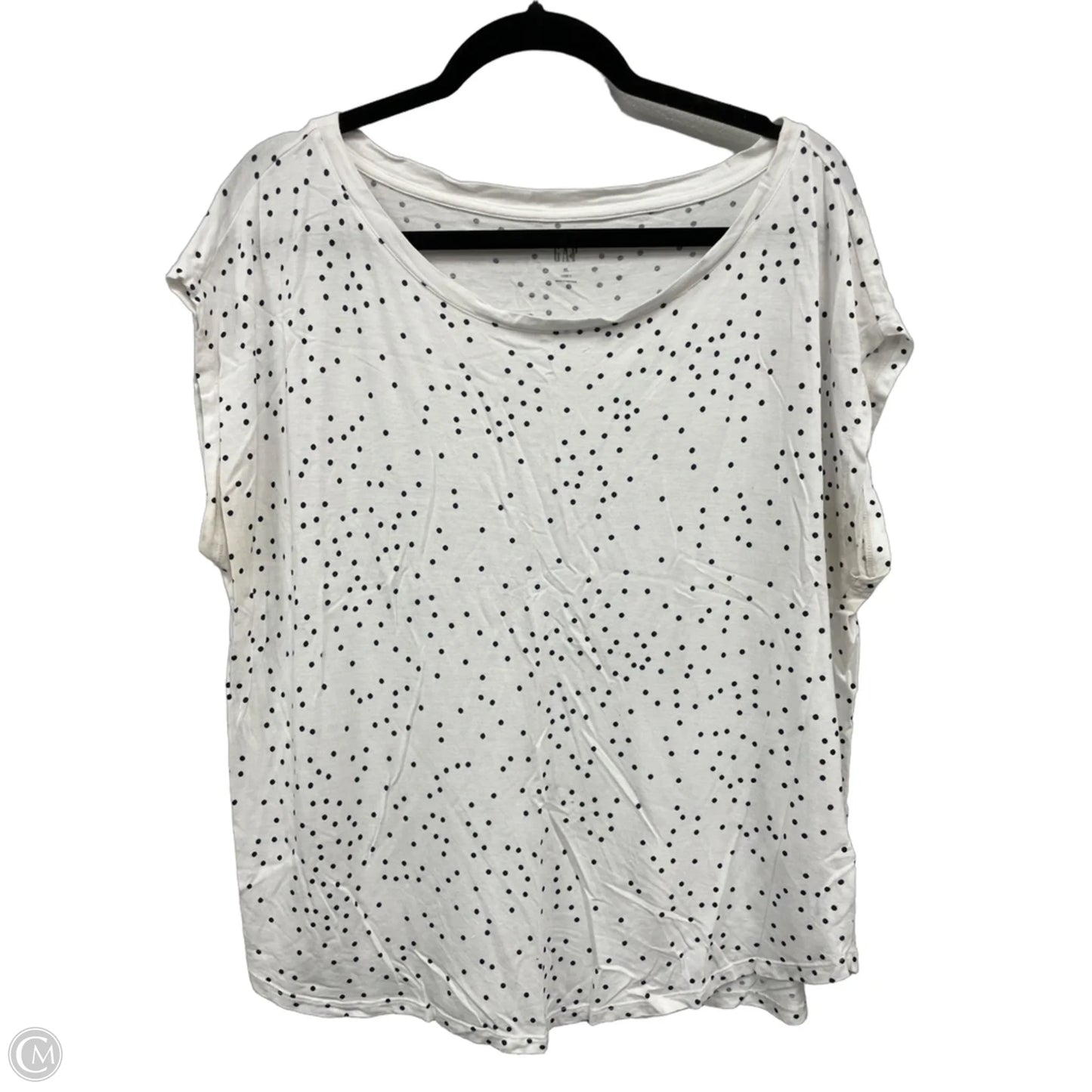Top Short Sleeve By Gap In White, Size: Xl