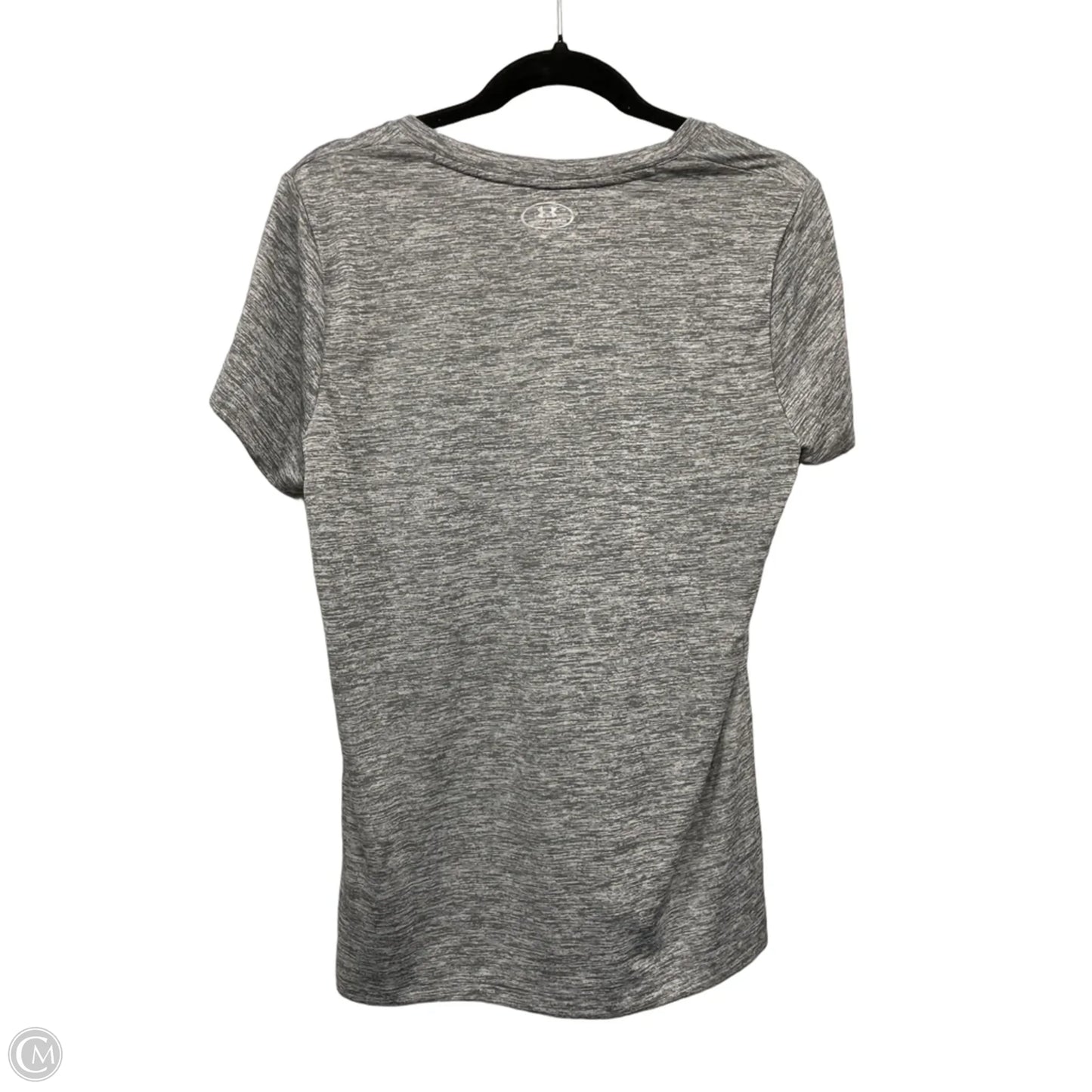 Athletic Top Short Sleeve By Under Armour In Grey, Size: L