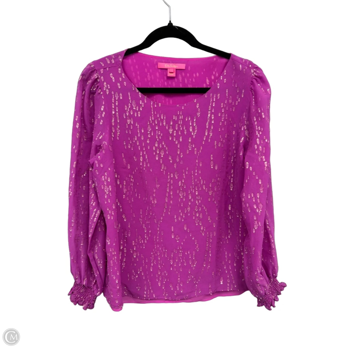 Blouse Designer By Lilly Pulitzer In Purple, Size: L