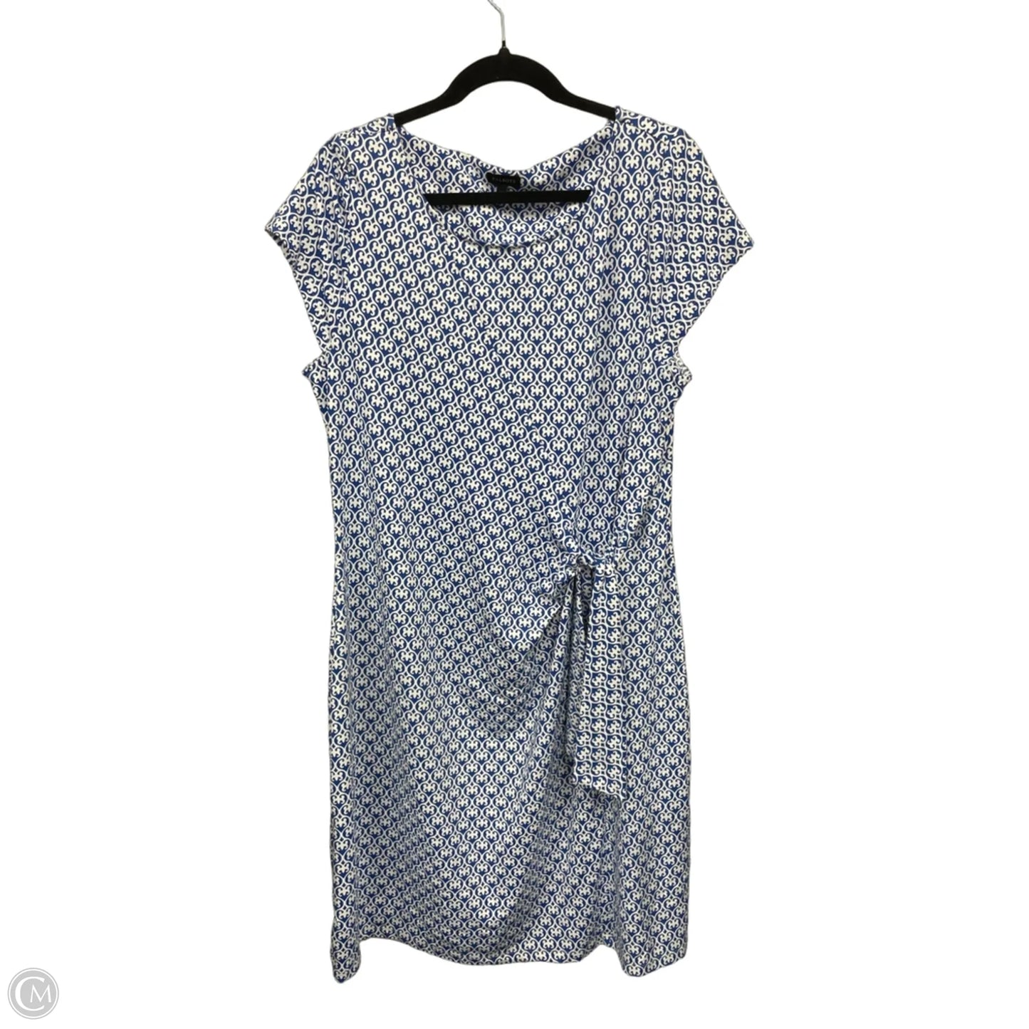 Dress Casual Midi By Talbots In Blue & White, Size: Xl