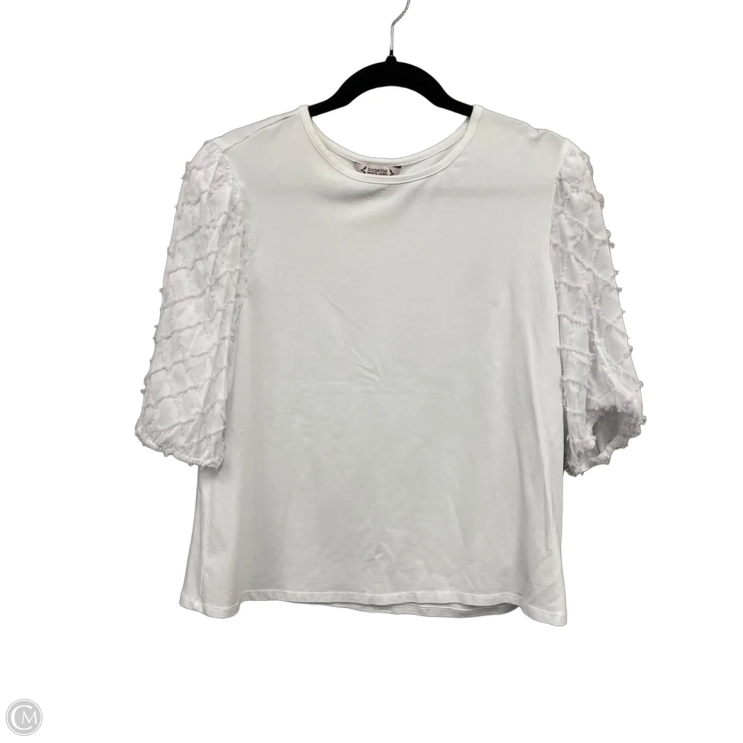 Top Short Sleeve By Nanette By Nanette Lepore In White, Size: Xl