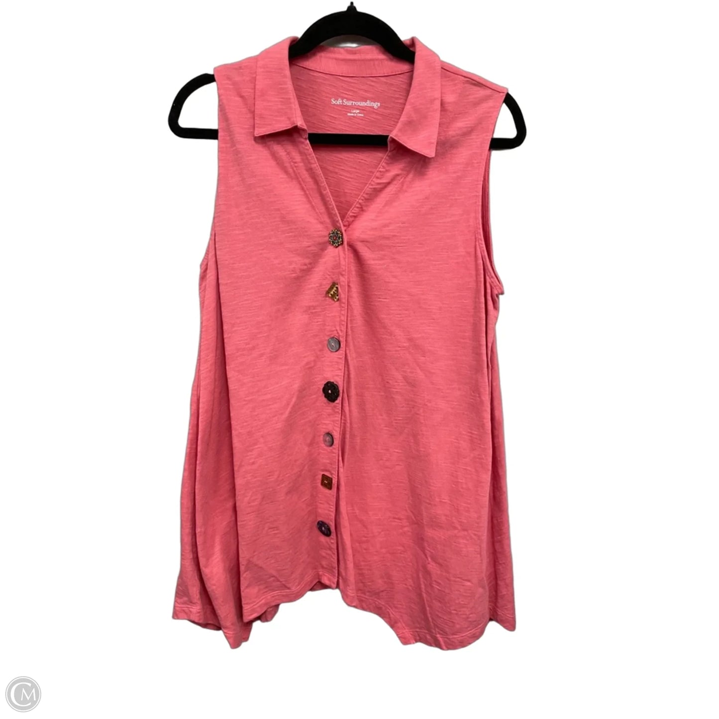 Tunic Sleeveless By Soft Surroundings In Pink, Size: L