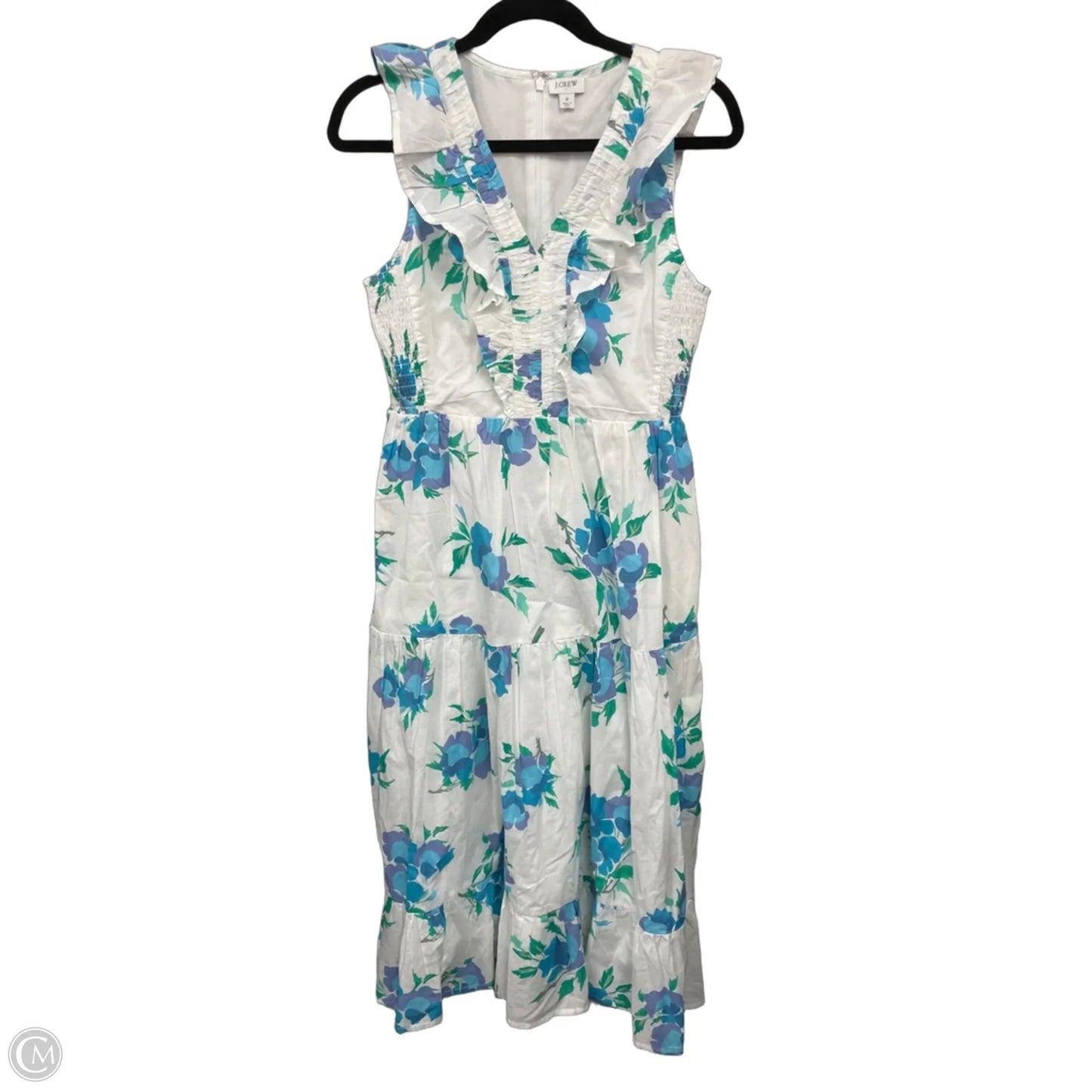 Dress Casual Maxi By J. Crew In Blue & White, Size: 2