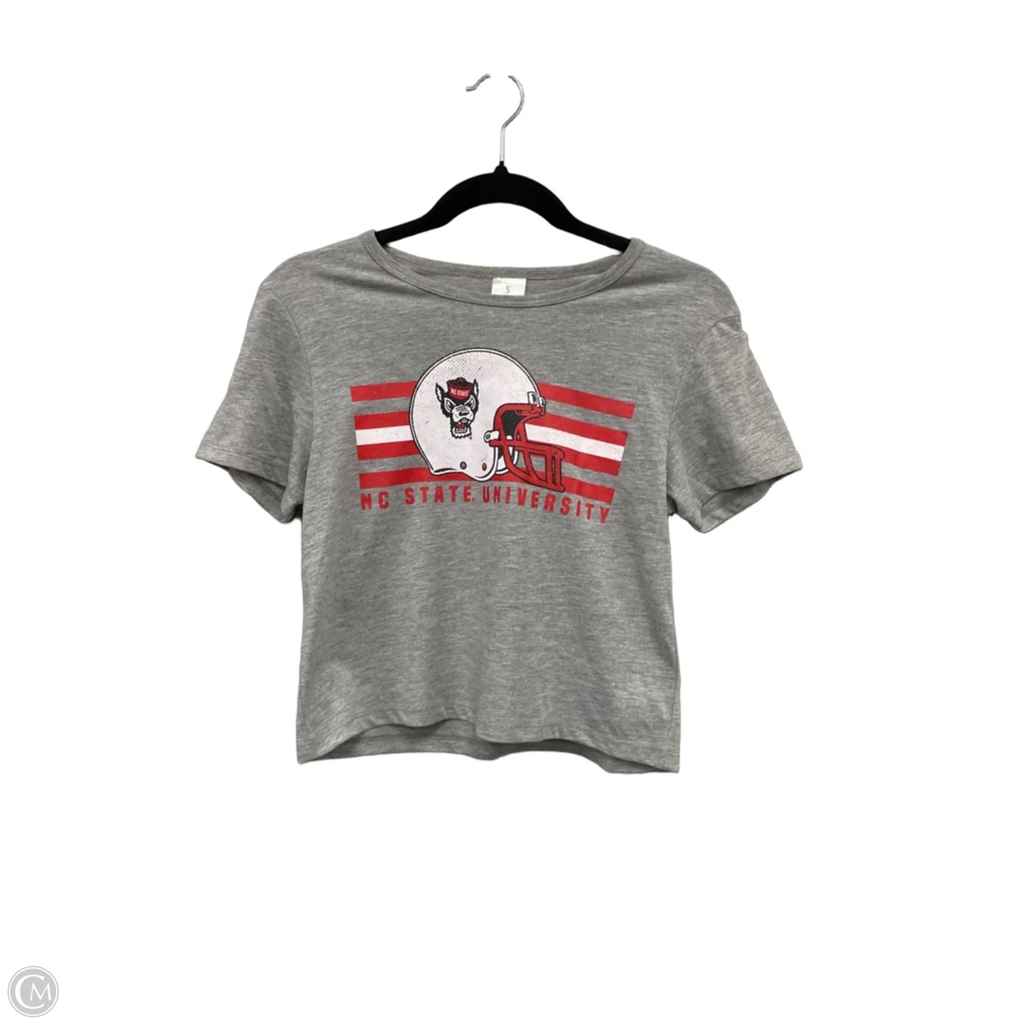 Top Short Sleeve Basic By Clothes Mentor In Grey & Red, Size: S
