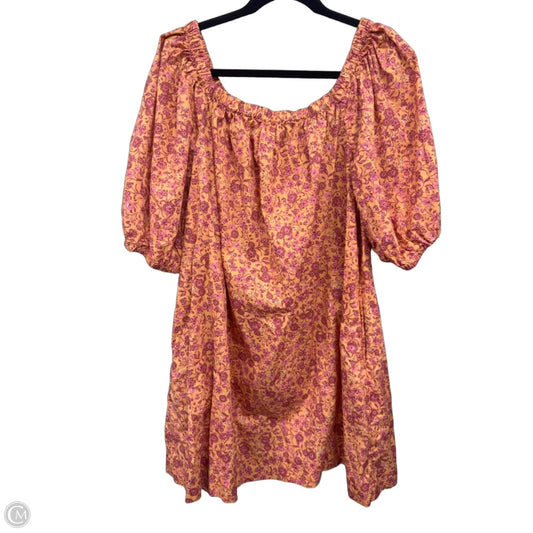 Dress Casual Short By Old Navy In Orange & Pink, Size: L