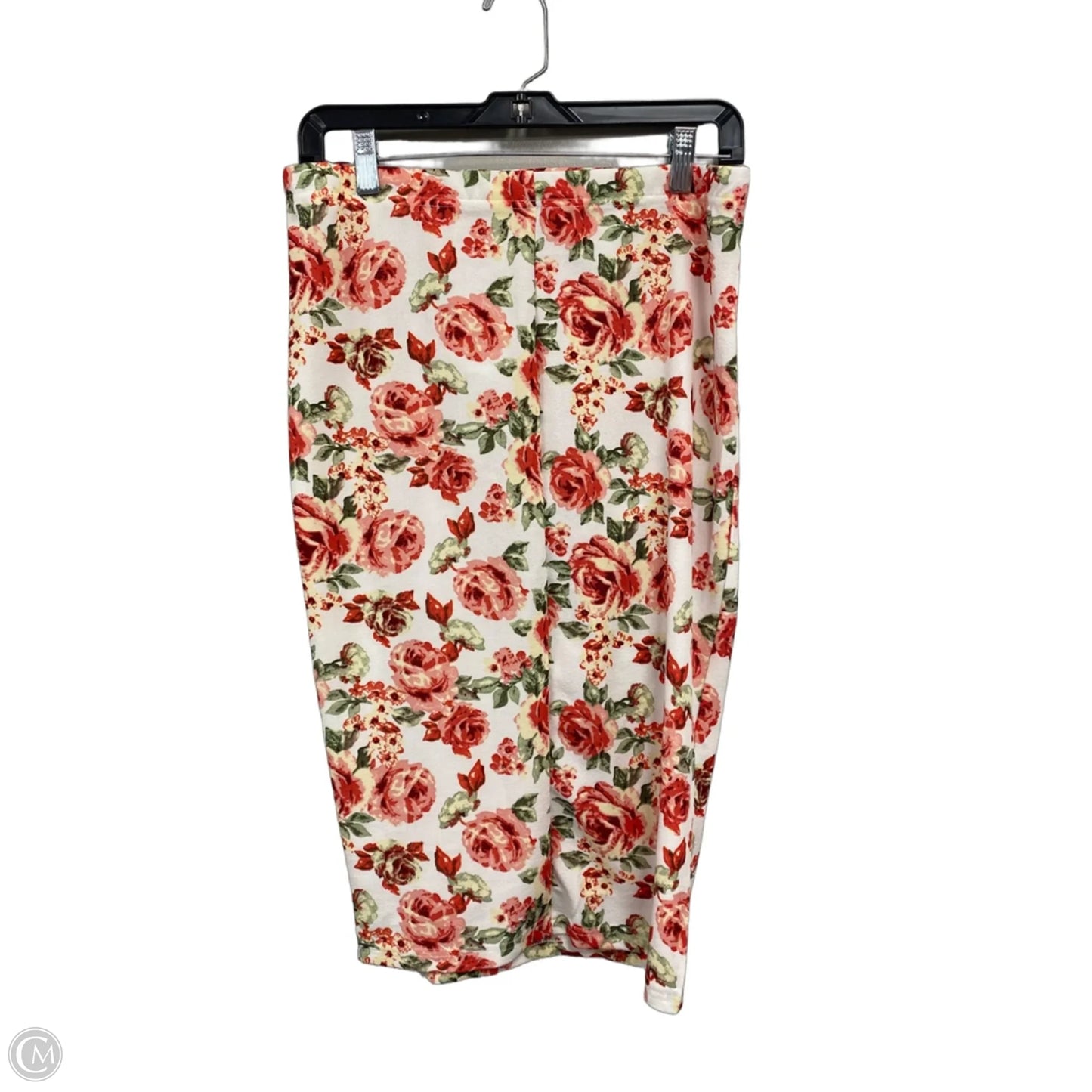Skirt Midi By Shein In Red & White, Size: Xl