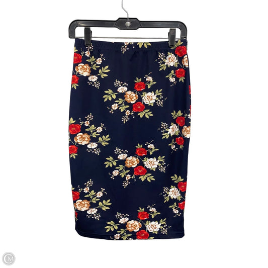 Skirt Midi By Emery Rose In Blue & Red, Size: L