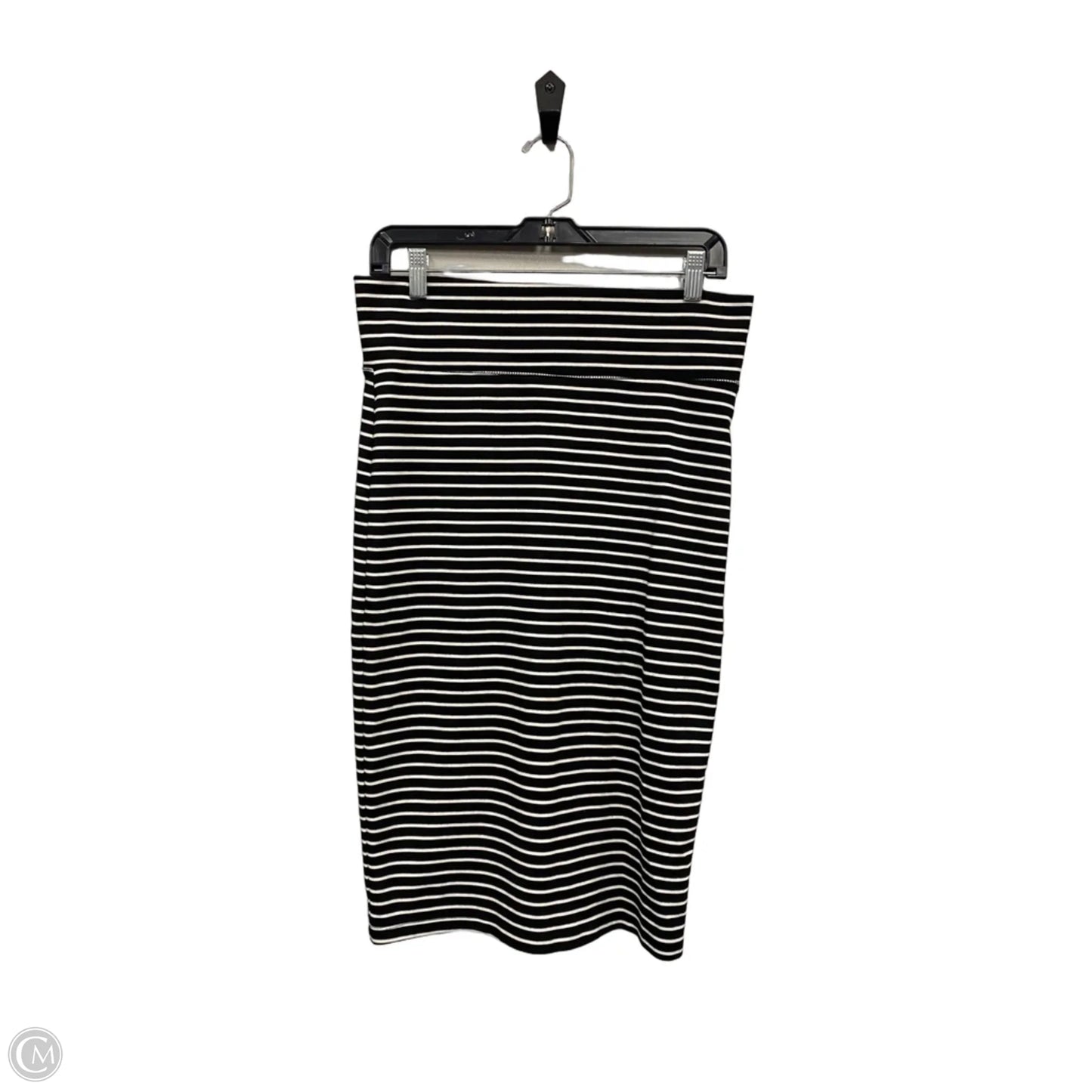 Skirt Midi By Forever 21 In Black & White, Size: L