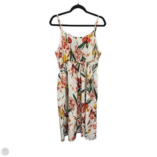 Dress Casual Midi By Shein In Red & White, Size: L