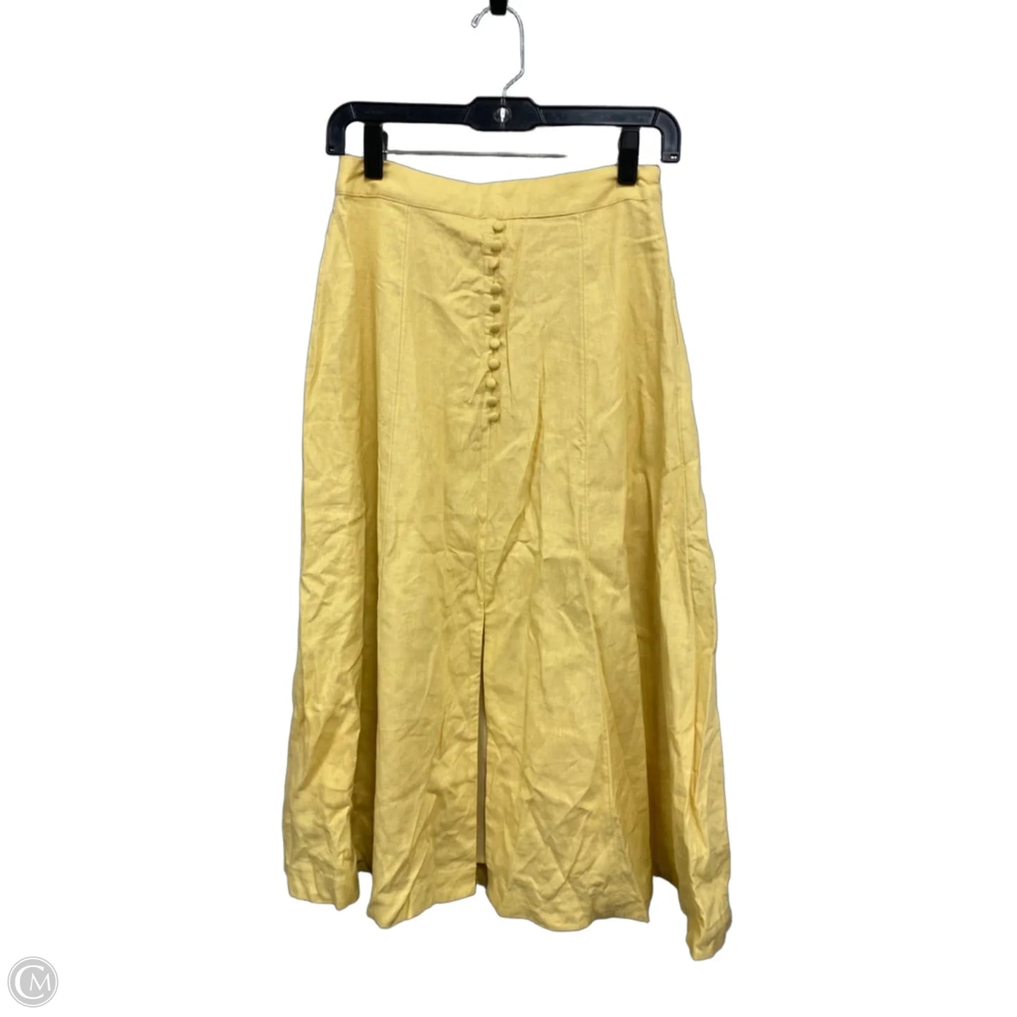 Skirt Midi By Banana Republic In Yellow, Size: 2