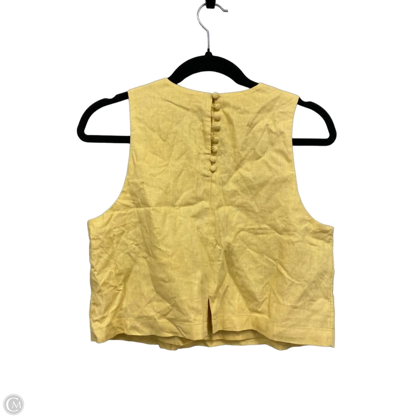 Top Sleeveless By Banana Republic In Yellow, Size: S