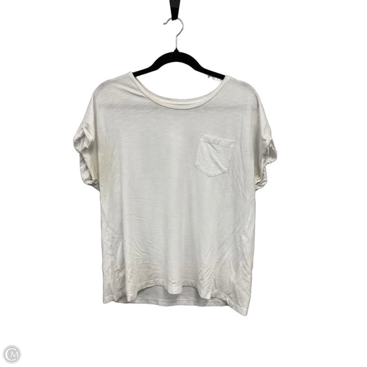 Top Short Sleeve Basic By Max Studio In White, Size: Xl