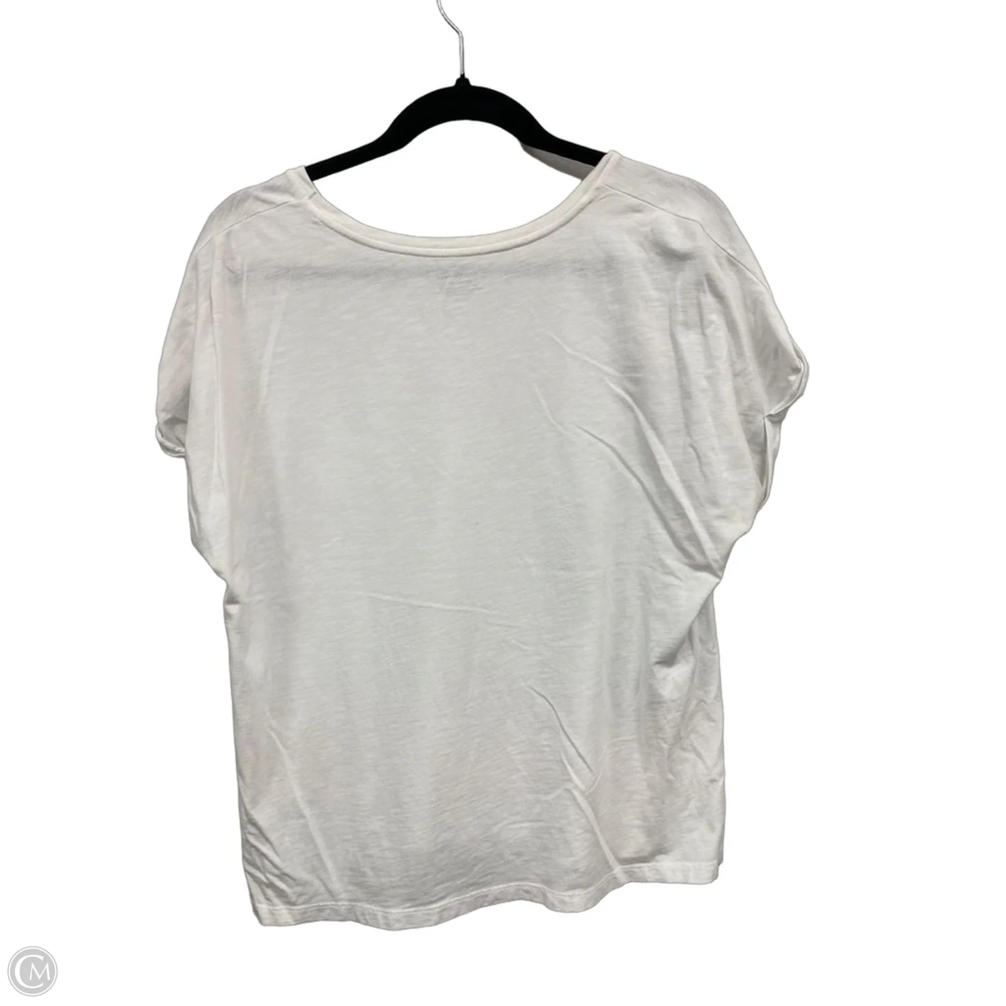 Top Short Sleeve Basic By Max Studio In White, Size: Xl