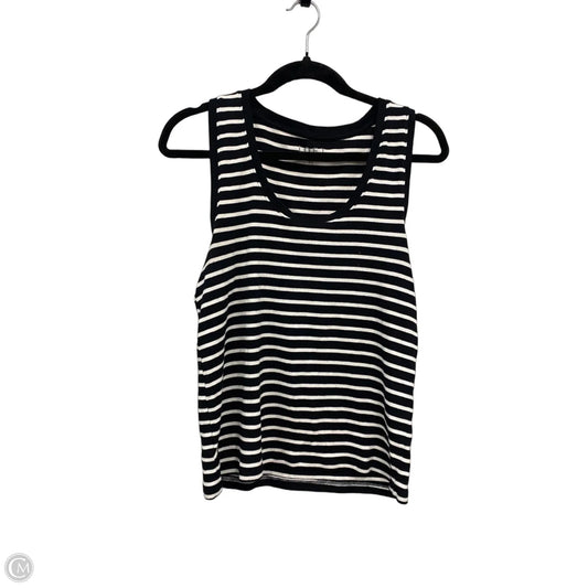 Top Sleeveless By Loft In Black & White, Size: Xl