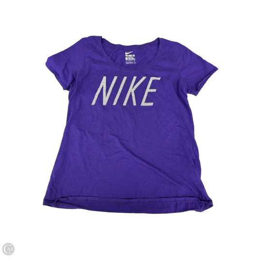 Top Short Sleeve Basic By Nike Apparel In Purple, Size: L