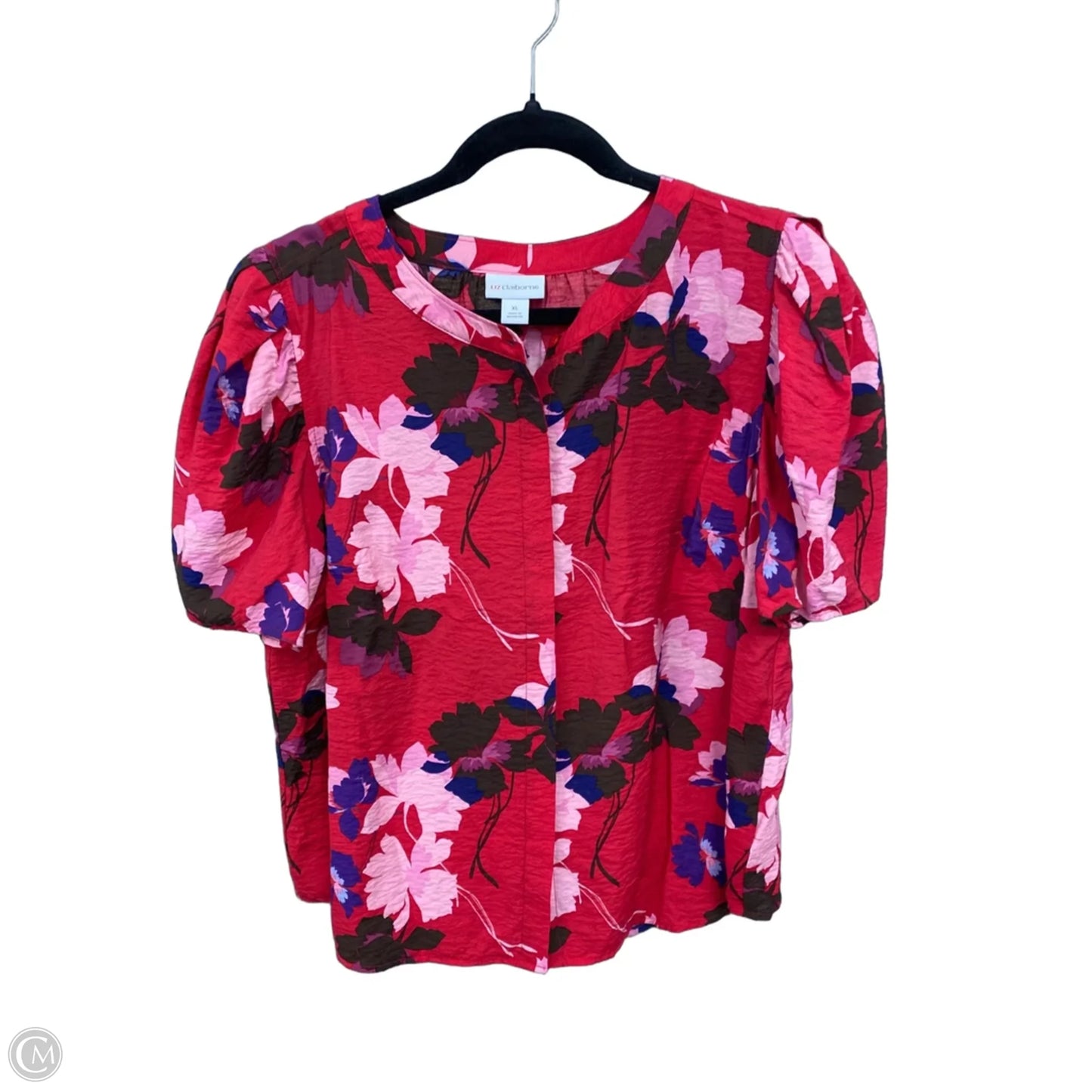 Top Short Sleeve By Liz Claiborne In Red, Size: Xl