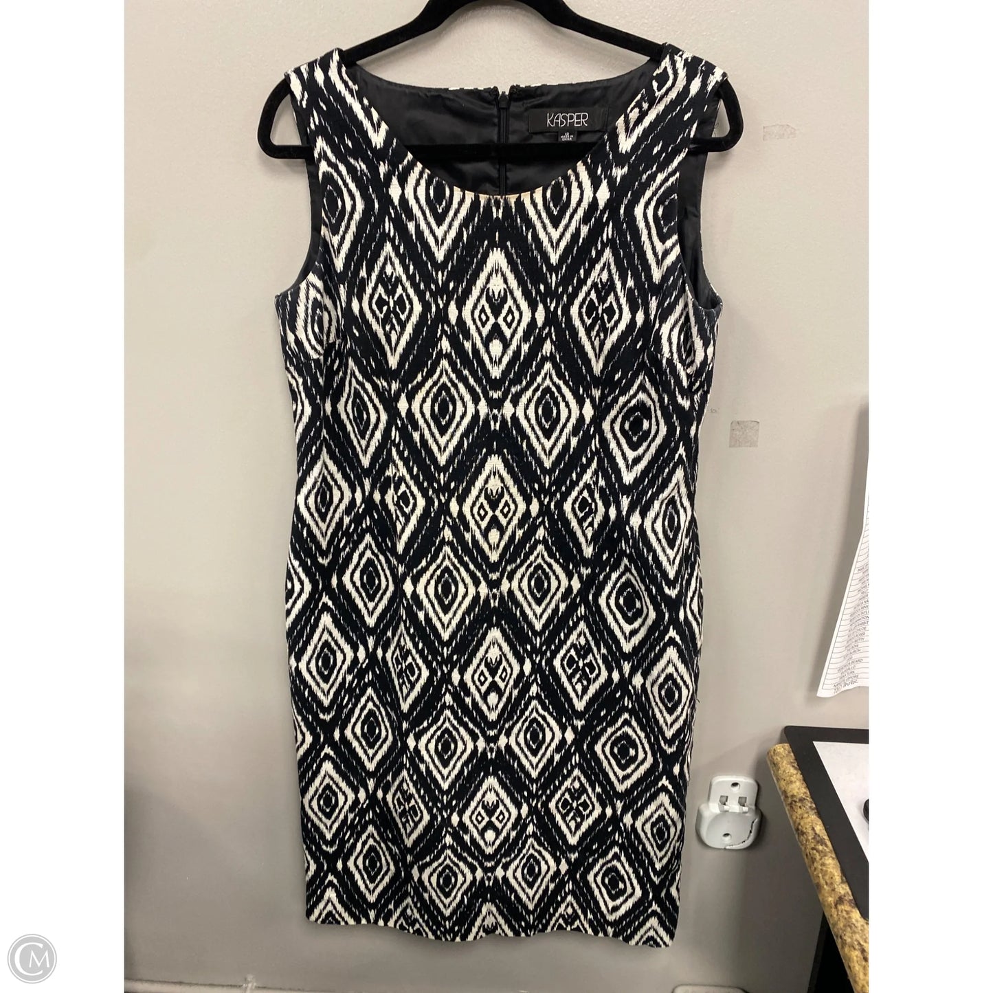 Dress Set 2pc By Kasper In Black & White, Size: 12
